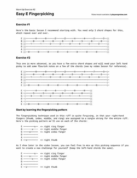 PDF thumbnail for Easy E Fingerpicking Fun