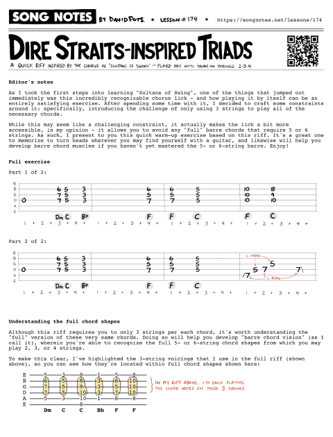 PDF thumbnail for 3 string triad magic, in the style of Dire Straits
