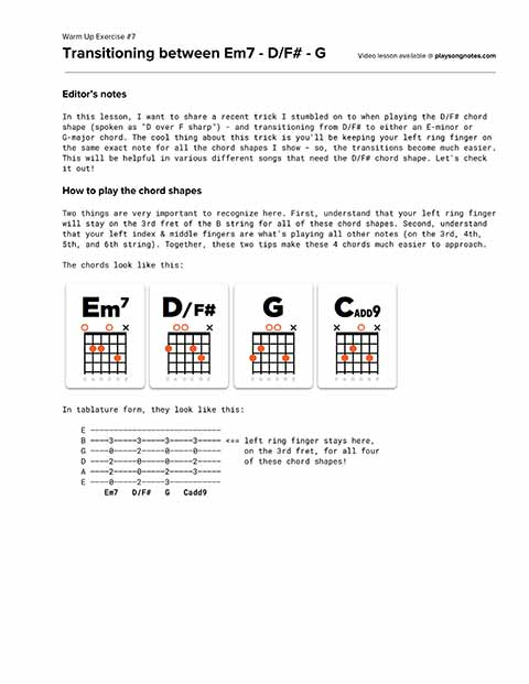PDF thumbnail for Transitioning between Em7 - D/F# - G
