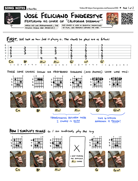 PDF thumbnail for Jose Feliciano's Fingerstyle Approach to 