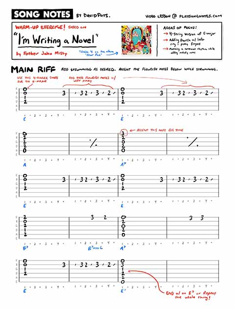 PDF thumbnail for Pinky-Powered Blues Groove with E-A-B7