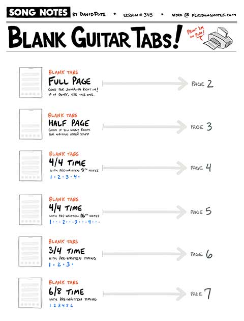 PDF thumbnail for Blank Guitar Tab Template
