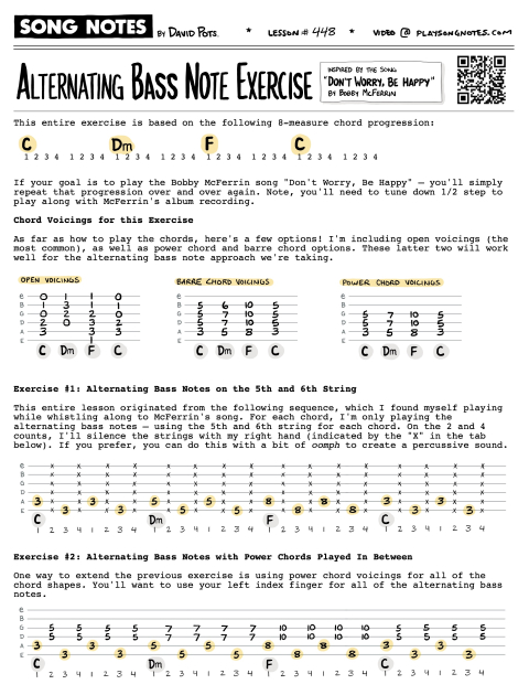 PDF thumbnail for Alternating Bass Note Fun with Don't Worry, Be Happy