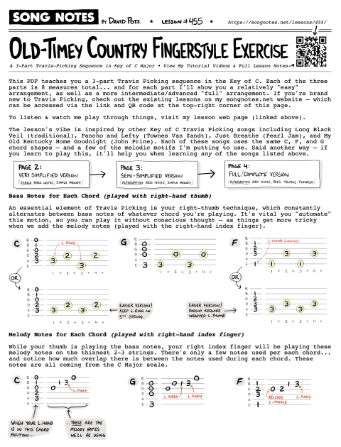 PDF thumbnail for Long Black Veil-inspired Fingerstyle Fun