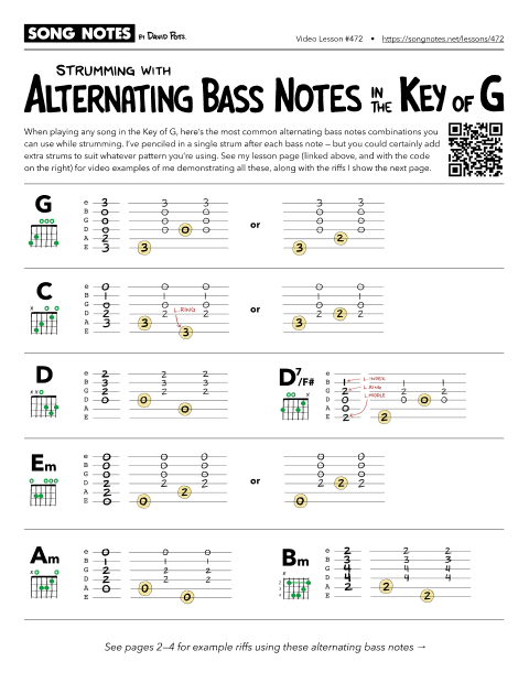 PDF thumbnail for Alternating Bass Notes in Key of G
