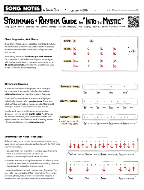 PDF thumbnail for How to Strum 16th Notes ft. 
