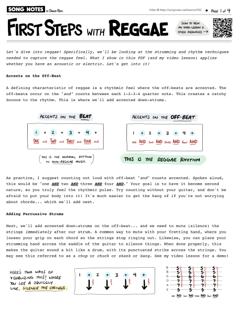 PDF thumbnail for Reggae Strumming & Rhythm