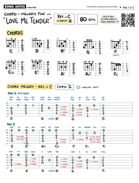 PDF thumbnail for Melody, with Chords: 
