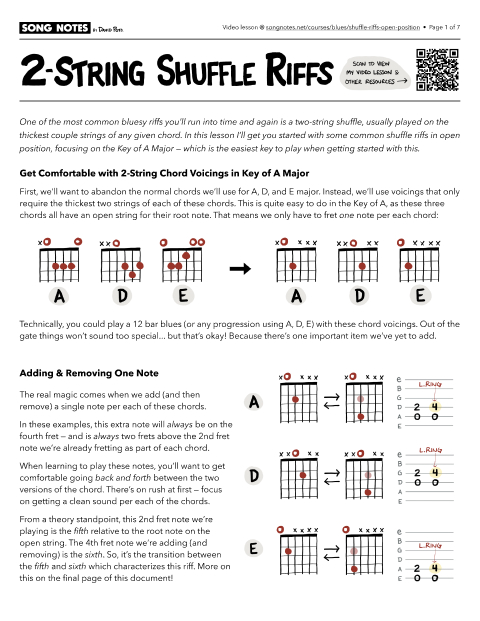 PDF thumbnail for Shuffle Riffs in Open Position