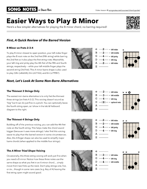 PDF thumbnail for Simpler Ways to Play B Minor
