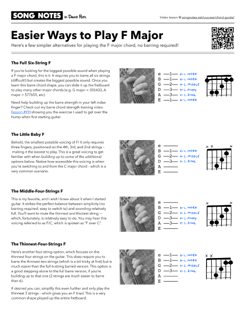 PDF thumbnail for Simpler Ways to Play F Major