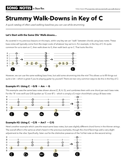 PDF thumbnail for Strummy Walkdowns in Key of C (Part 1)