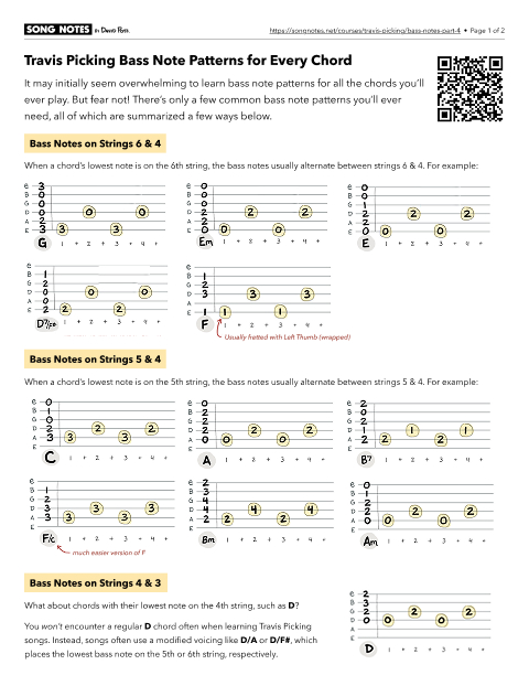 PDF thumbnail for Bass Note Patterns for Every Chord